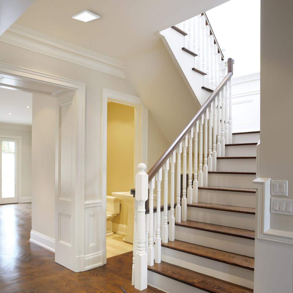 Sleek 7" White Square LED Flush Mount Light, Energy Star Rated