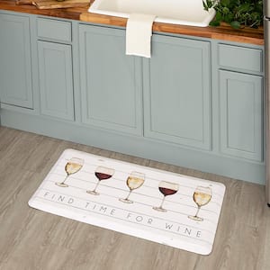 Time For Wine Multi 18 in. x 30 in. Kitchen Mat