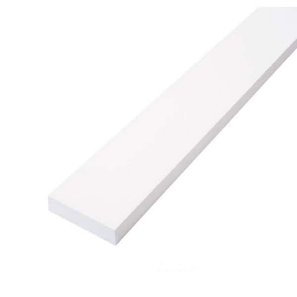 Unbranded 1 in. x 4 in. x 12 ft. Pine Finger Joint S4S Primed Softwood Board