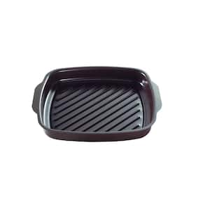 365 Grilling 10.25 in. Steel Nonstick Grill Pan in Black