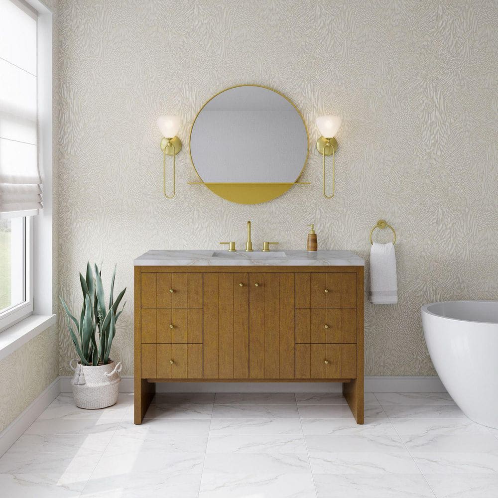 James Martin Vanities Hudson 48.0 in. Single Bath Vanity in Honey