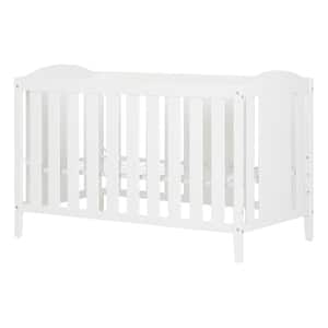 Reevo Pure White 3-in-1 Convertible Crib