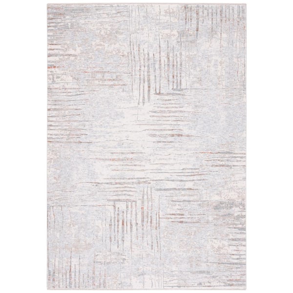 SAFAVIEH Marmara Beige/Blue Rust 5 ft. x 8 ft. Striped Gradient Area Rug