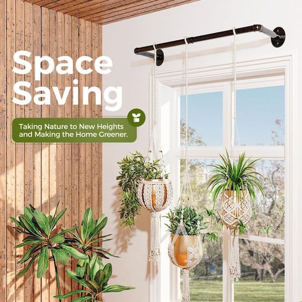 Oyezvary 36.2 in. Metal Hanging Plant Rod with Sturdy Threaded Joints for  Wall or Ceiling Mount, Planter Hardware 28CSA05547 - The Home Depot