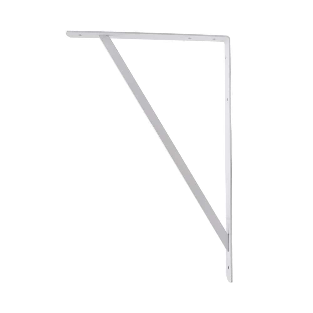 White linear shelf bracket 25 cm