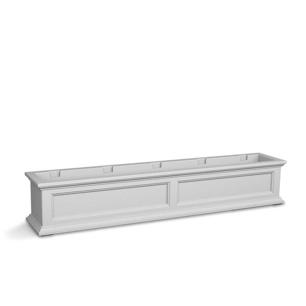 Fairfield 60 in. x 11 in. Self-Watering White Polyethylene Window Box