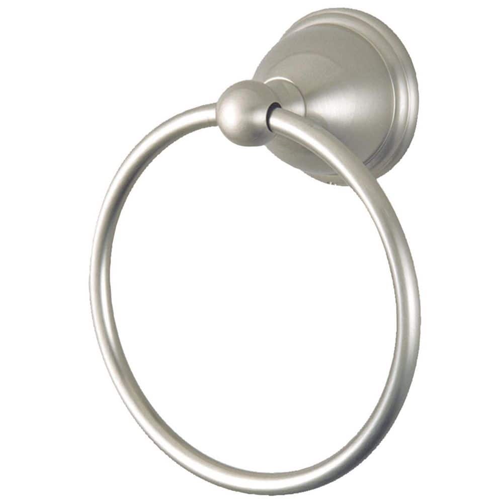 Kingston Brass Restoration Wall Mount Towel Ring in Brushed Nickel  HBA3964SN - The Home Depot