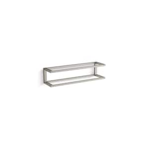 Draft 18 in. Wall Mounted Double Towel Bar in Vibrant Brushed Nickel