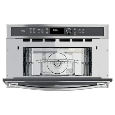 Profile 30 in. Electric Convection Wall Oven with Built-In Microwave in Stainless Steel
