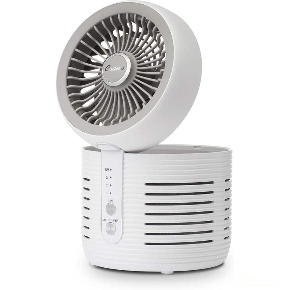 2-in-1 Air Purifier and Desk Fan Combo - Ideal for Office, Night Stand, Dorm, or Small Bedroom - HEPA Filter price history on PriceWatchPro