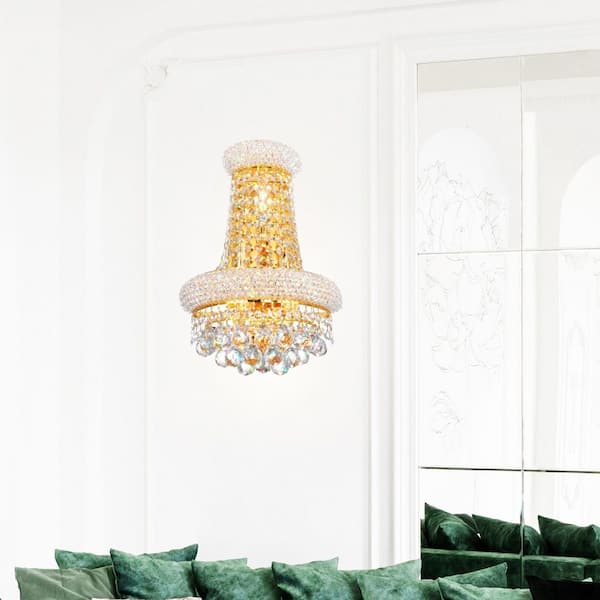 Empire 3 Light Wall Sconce With Gold Finish