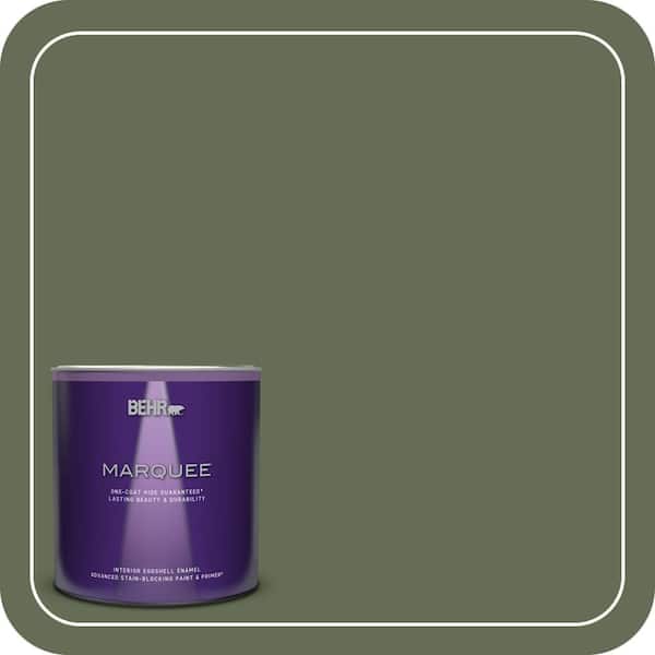 BEHR MARQUEE 1 qt. #ECC-38-3 Sea Fern Eggshell Enamel Interior Paint & Primer