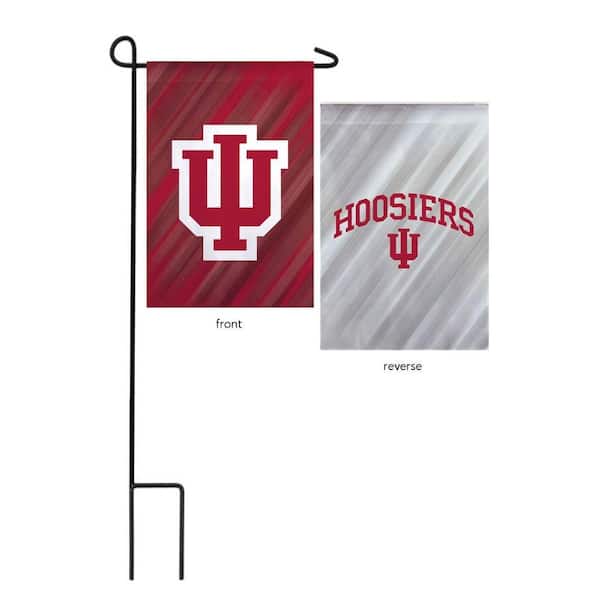 1 ft. x 1-1/2 ft. University of Indiana 2-Sided Garden Flag with 3-2/3 ft. Metal Flagpole