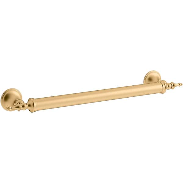 KOHLER Decorative 18 in. Grab Bar in Vibrant Brushed Moderne Brass