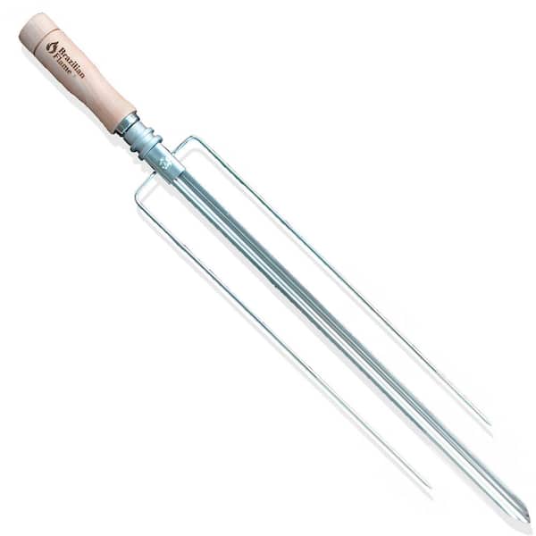 BRAZILIAN FLAME Triple Skewer for 3 or 5 Skewers Rotisserie Grill Cooking Accessory