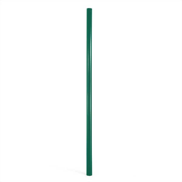 Green Galvanized 2-3/8 in. x 2-3/8 in. x 6 ft. Steel Corner Chain Link Fence Terminal Post (1 Pack)