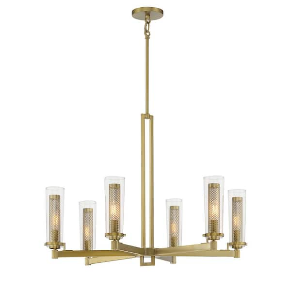 Minka Lavery Emmerham 6-Light Soft Brass Candlestick Chandelier with ...