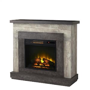 Wildercliff 45 in. Freestanding Wall Mantel Electric Fireplace in Driftwood