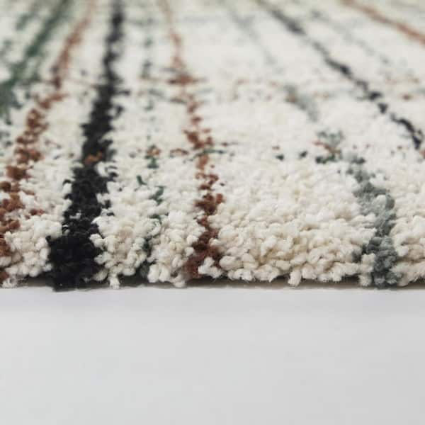 Circe Cream 5 ft. 3 in. x 7 ft. Striped Area Rug