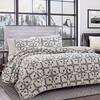 Eddie Bauer Arrowhead 2-Piece Charcoal Gray Geometric Cotton Twin Quilt ...