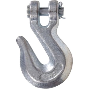 1/4 in. Zinc-Plated Forged Steel Chain Hook with Grade 43 in Clevis Type Grab Hook (5-Pack)