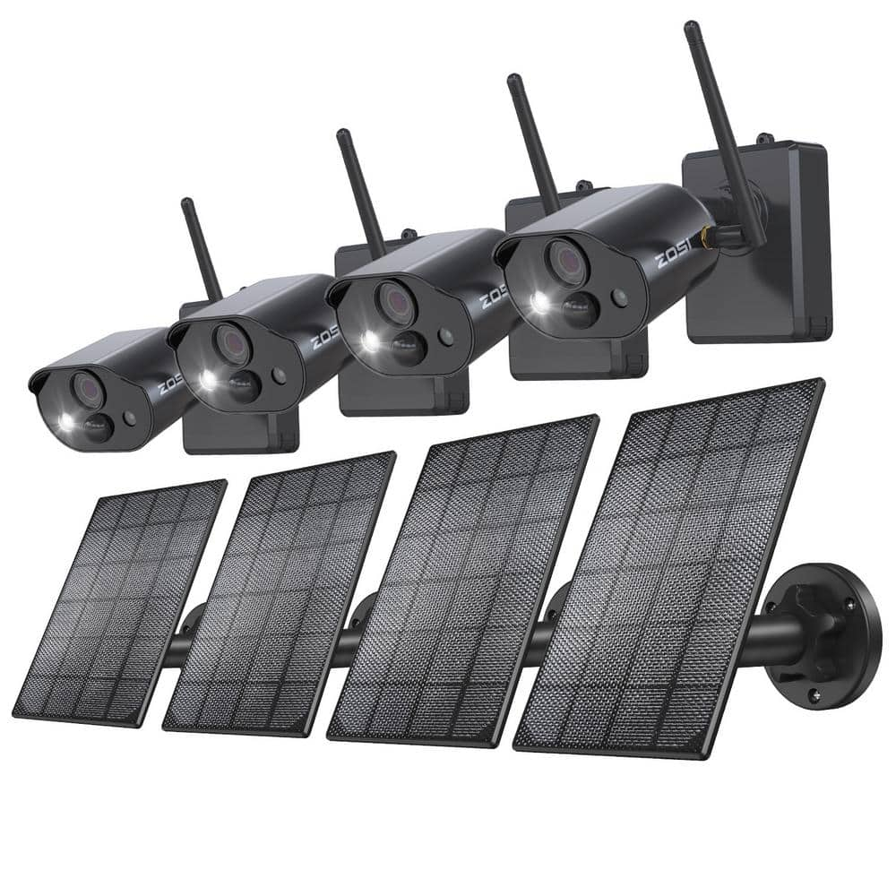 ZOSI 3MP 2K Wireless Outdoor Surveillance Camera With Solar Panel ...