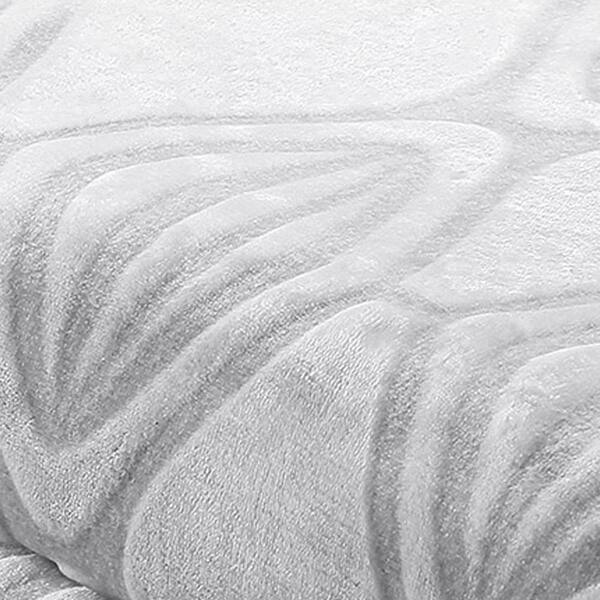 White Faux Fur Throw Blanket 50 in. x 60 in. Cozy Plush Throw Blanket