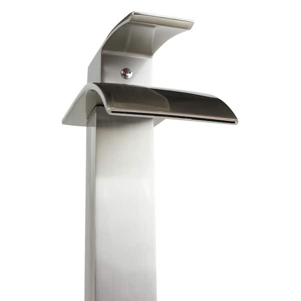 Dyconn Wye Single Hole Single-Handle Vessel Bathroom Faucet in Brushed Nickel