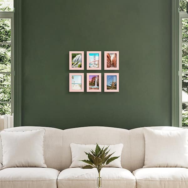 Modern 4X6 Picture Frames Green/White/Pink Family Friends