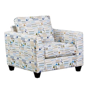 Delwebb Cream Polyester Upholstered Accent Chair