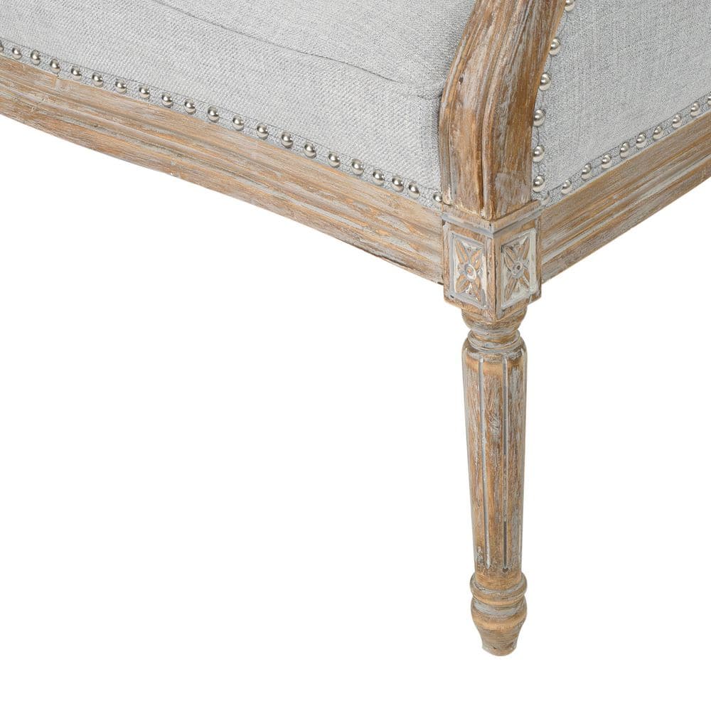 Elegant Chesterfield 49.5" Multicolor Fabric Loveseat with Nailhead Accents