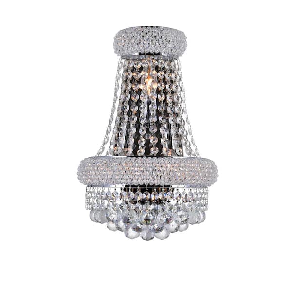 CWI Lighting Empire 3 Light Wall Sconce With Chrome Finish