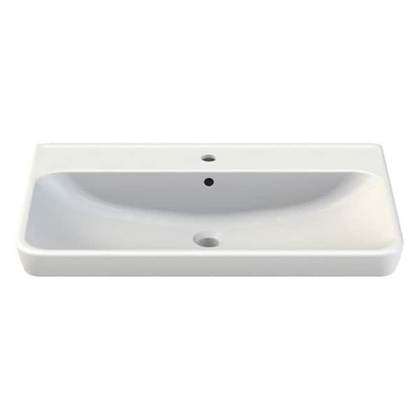 Nameeks Belo Wall Mounted Bathroom Sink in White