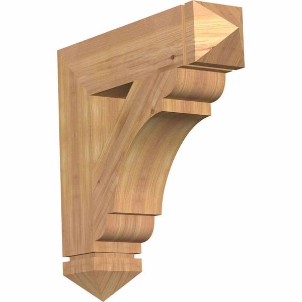 Ekena Millwork 5.5 in. x 26 in. x 26 in. Western Red Cedar Olympic Arts and Crafts Smooth Bracket