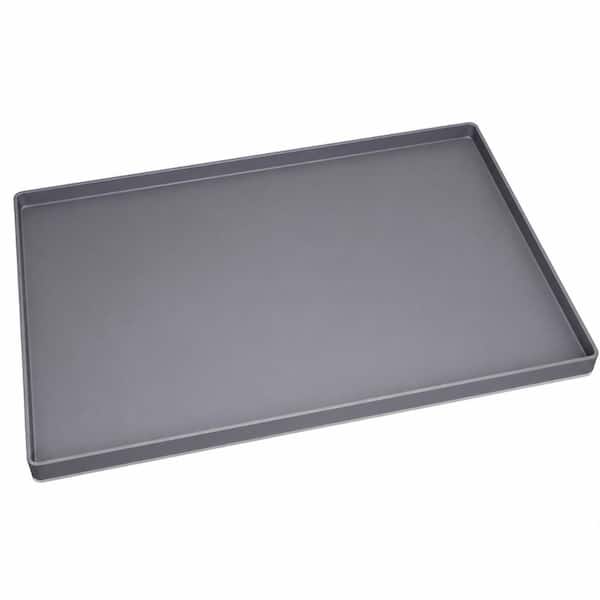 Waterproof Silicone Under Sink Mat 34 x 22 in Flexible Drip Tray for Kitchen and Bathroom Cabinets Shelf
