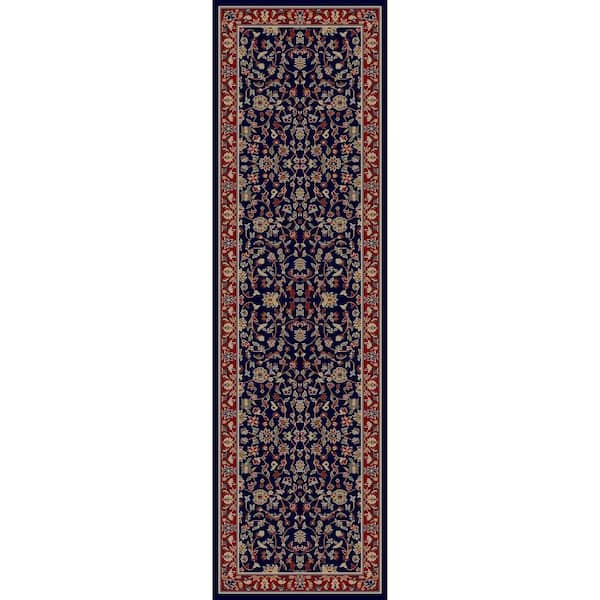 Jewel Kashan Navy 2 ft. x 8 ft. Runner Rug