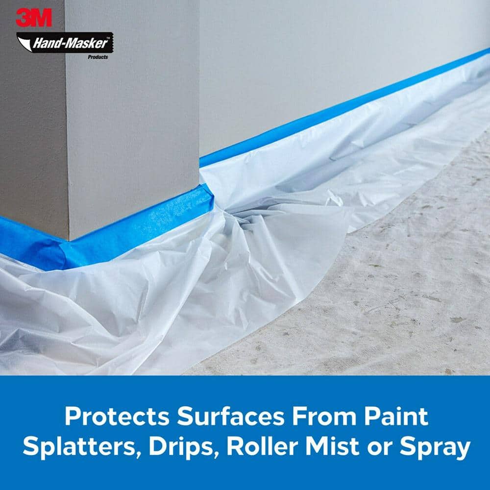 3M Clear 4 ft x 180 ft Pre-Folded Masking Film