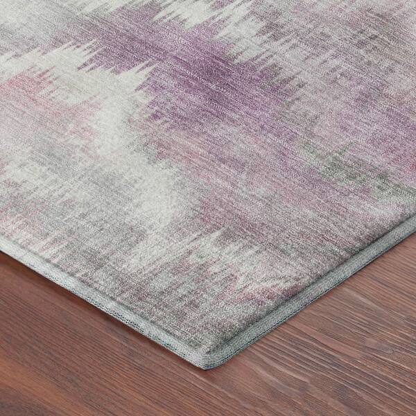 Mayfield Premium Machine Washable Abstract AMF2258 Blush 9 ft. x 12 ft. Area Rug