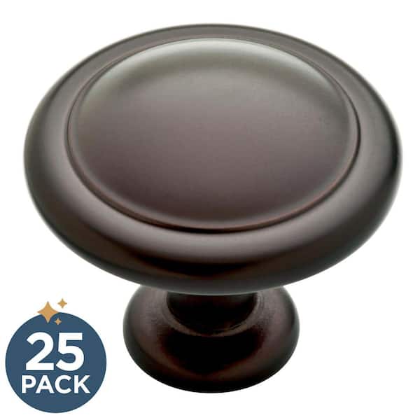 Franklin Brass 25-Pack Ring Round 1-1/4 in. (32 mm) Classic Deep Bronze Round Cabinet Knobs