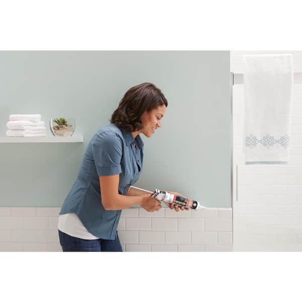 GE Paintable Silicone Supreme 9.5 oz. White Kitchen and Bath