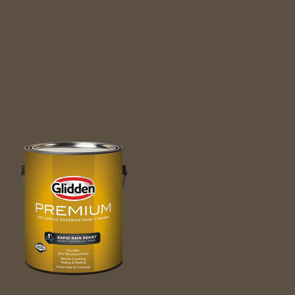 Glidden Premium 1 gal. PPG1022-7 Star Anise Flat Exterior Latex
