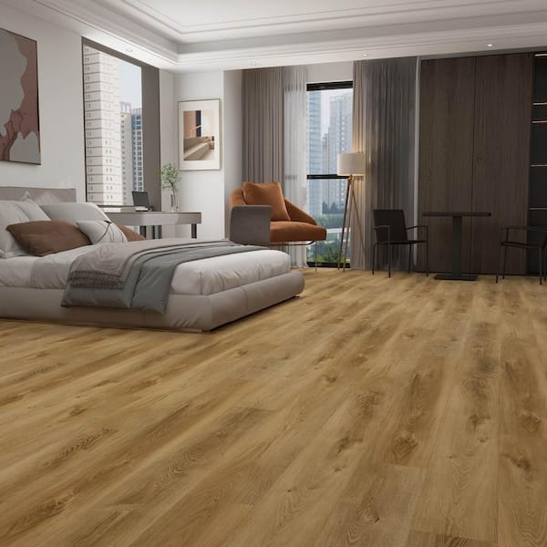 Madison Fancy Blonde Oak 28 MIL x 9 in. W x 60 in. L Click Lock Waterproof Lux Vinyl Plank Flooring (22.4 sq. ft. /Case)