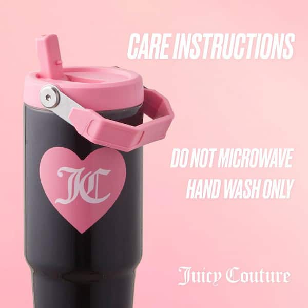 JUICY COUTURE Flip Flow Mommy & Me 20 oz / 30 oz Black Stainless