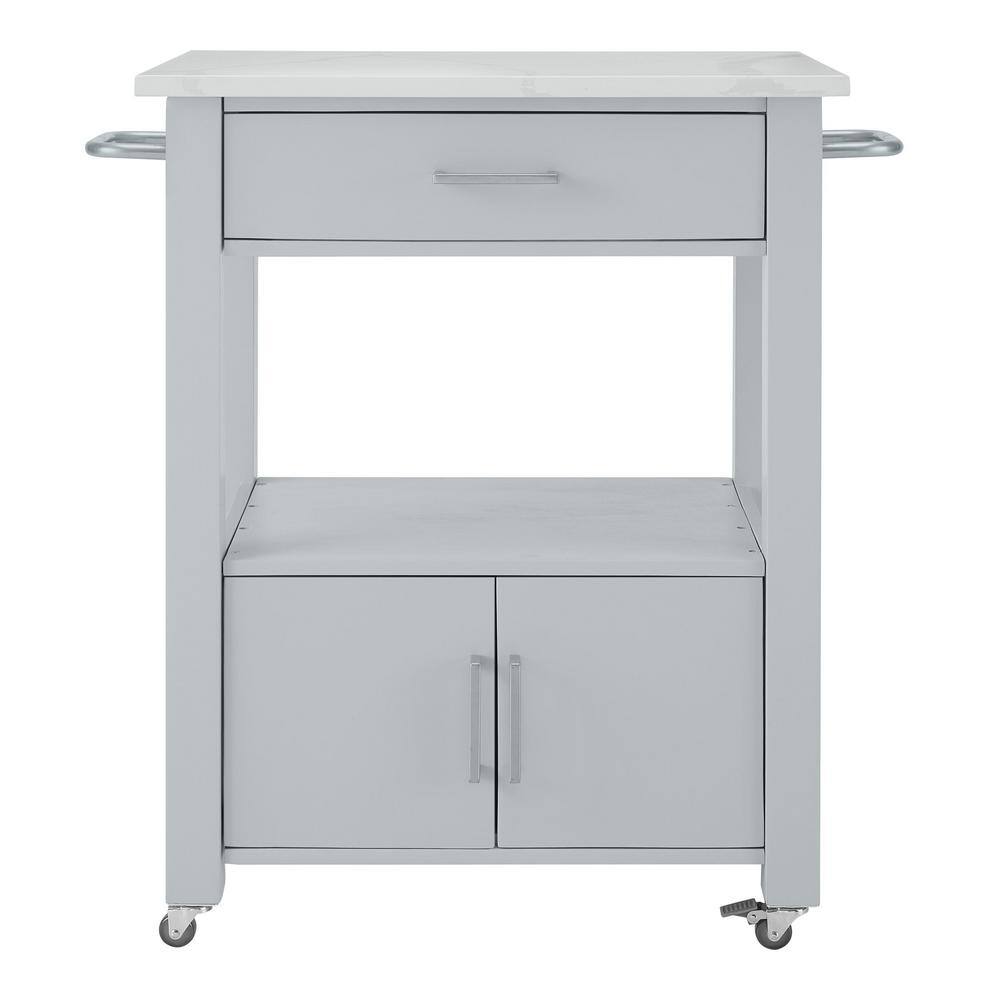 Home Decorators Collection Vining Small Modern Gray Rolling Kitchen