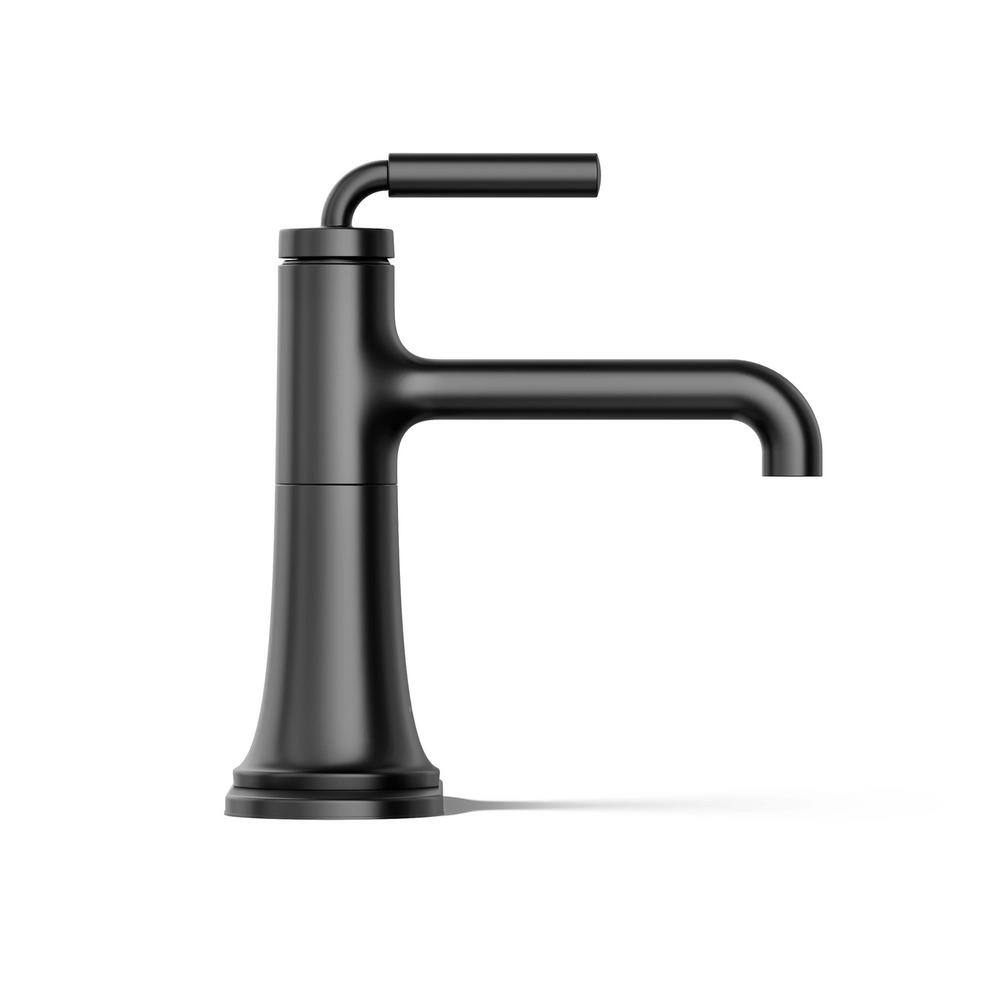 Matte Black Tone Single-Handle Monoblock Bathroom Faucet
