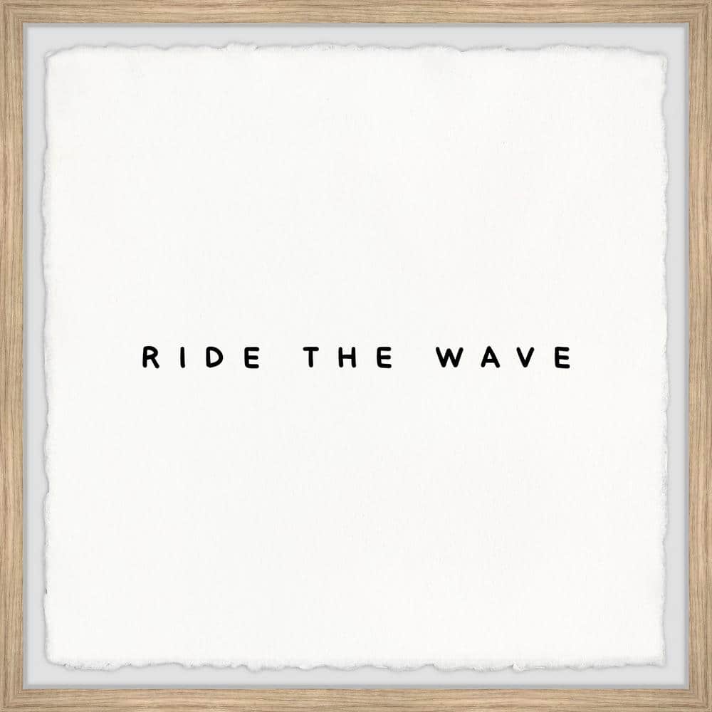 Ride the Wave II by Marmont Hill Framed Typography Art Print 32 in. x 32 in