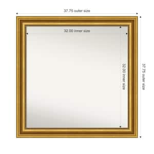 Parlor Gold 37.75 in. x 37.75 in. Custom Non-Beveled Recycled Polystyrene Framed Bathroom Vanity Wall Mirror