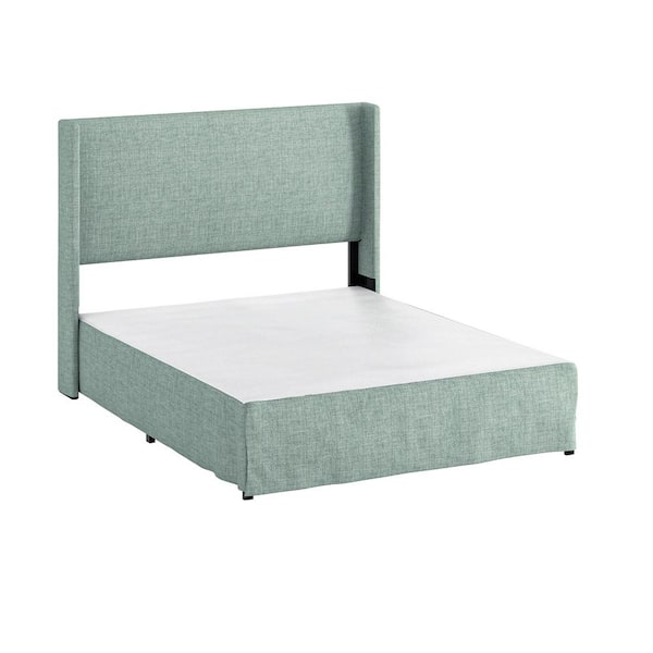 JAYDEN CREATION Raymond 2-Piece Sage Wingback Design Queen Bedroom Set with Metal Platform Bed Frame