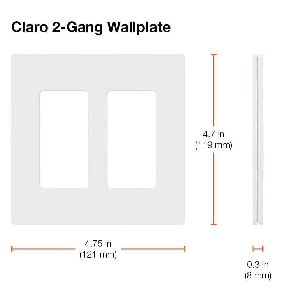 Black Gloss 2-Gang Decorator Wall Plate
