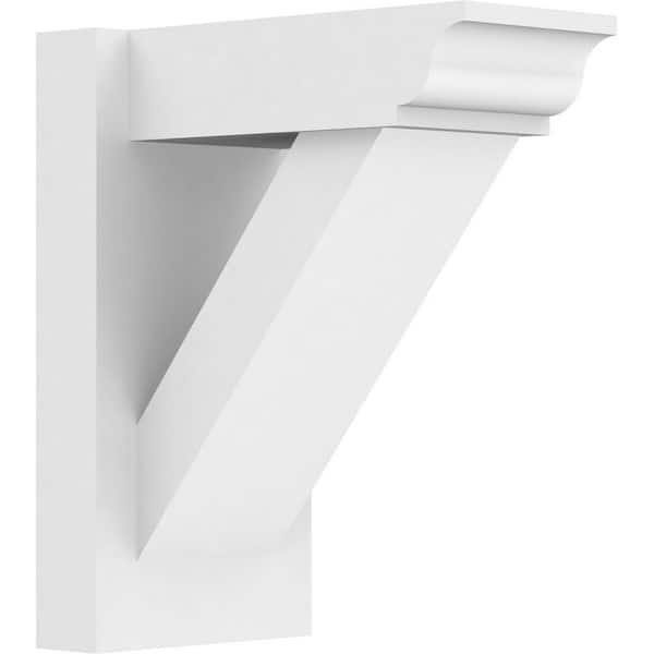 Ekena Millwork Traditional 7 in. W x 14 in. H x 12 in. D Signature Urethane Polyurethane Outlooker with Traditional Ends